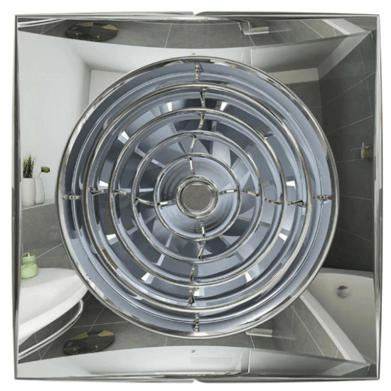 Вентилятор накладной AURA, обратный клапан, D100, Chrome, DICITI AURA 4C Chrome 155 х 155 х  Серебристый Chrome купить в Пскове