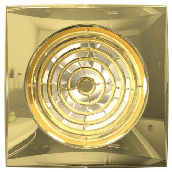Вентилятор накладной AURA, обратный клапан, D100, Gold, DICITI AURA 4C Gold 155 х 155 х  Золотистый Gold купить в Пскове