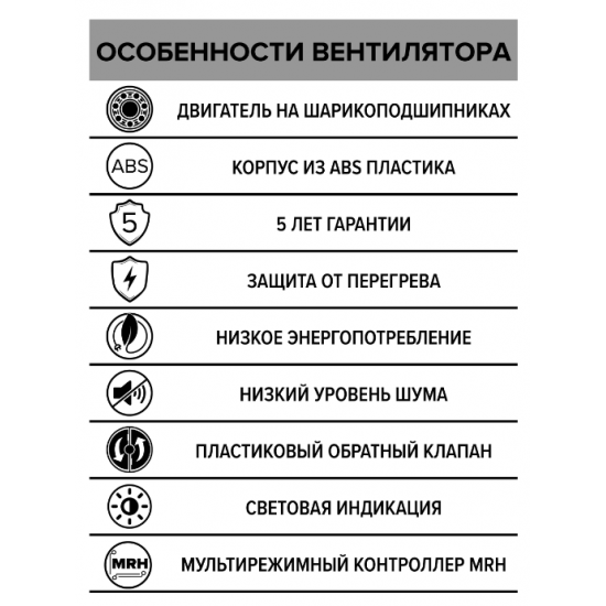 Вентилятор накладной AURA D100 обратный клапан MRH DICITI AURA 4C MRH 155 х 155 х Белый White купить в Пскове Вентилятор накладной AURA D100 обратный клапан MRH DICITI AURA 4C MRH 155 х 155 х Белый White купить в Пскове