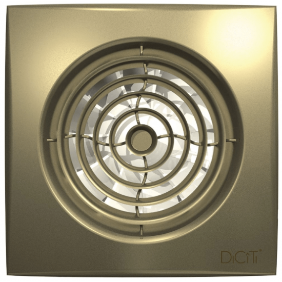 Вентилятор накладной AURA D125 обратный клапан Champagne DICITI AURA 5C champagne 175 х 175 х  Золотистый Champagne купить в Пскове