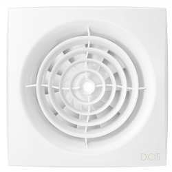 Вентилятор накладной AURA D150 обратный клапан, двухскоростной DICITI AURA 6C-03 205 х 205 х  Белый White